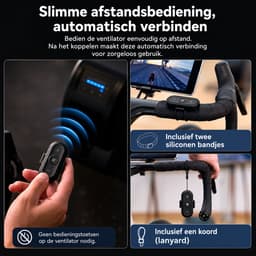 Cycplus F1 Cardio - Fitness Fan met Afstandbediening - Air Mover - Ventilator - met App - Vloerventilator - Hartmeter - Cycling fan - Fiets ventilator - Indoor — thumbnail 2