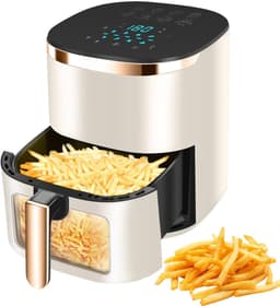 Airfryer Oven - Heteluchtfriteuse Digitale - Gezond Koken - Visueel Kookvenster - 8L - Zwart — thumbnail 5