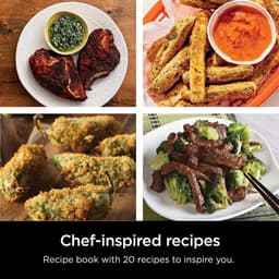 Luchtfriteuse - Airfryer Frituurpan - Gezond Frituren - Breed Temperatuurbereik - 4 Quarts - Zwart — thumbnail 5