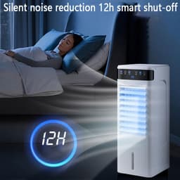 Mobiele Ventilator - Verdampingskoeler - Ruimte Koelen - Dubbele Turbo - 5 Liter Reservoir - Wit — thumbnail 4