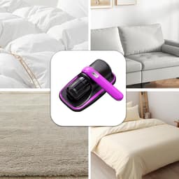 Bedstofzuiger Draadloos - Bankreiniger UV - Matras Reinigen - Rolborstel Technologie - 275 cm - Paars — thumbnail 5