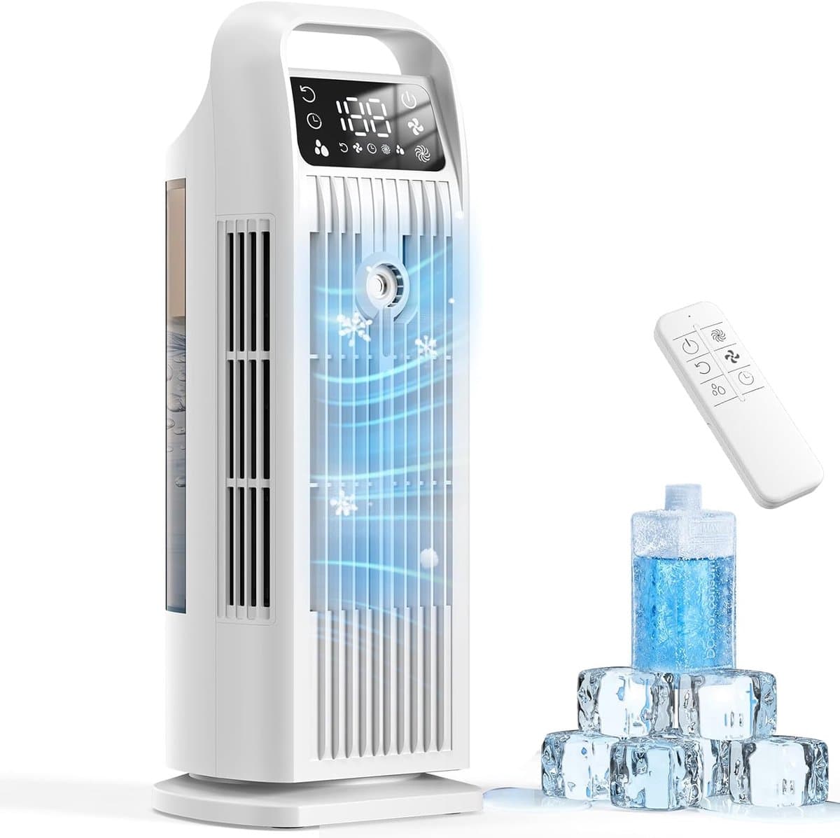 Mobiele Airco - Persoonlijke Koeler - Ruimte Koelen - 6-in-1 Functies - 1200 ml Tank - Wolkenwit — afbeelding 1