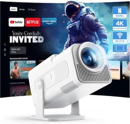 SnelShoppen - Mini Projector Full HD 1080P met Android App, Draagbare Projector met WiFi en Bluetooth voor Thuisbioscoop, Automatische Verticale Corre — thumbnail 1