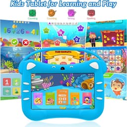 SnelShoppen - Kids Tablet 7 Inch Android voor Kinderen met WiFi, Bluetooth, Ouderlijk Toezicht, Dubbele Camera, 32GB ROM, Geschikt voor Kinderen van 3 — thumbnail 2