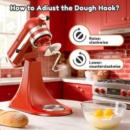 SnelShoppen - Roestvrijstalen Kneedhaak voor KitchenAid - K45DH Kneedhaken voor 4,3 en 4,7/4,8L Kantelkop Blender - Vaatwasmachinebestendig - Ideaal v — thumbnail 2