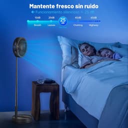 Staande Ventilator Opvouwbaar met 8000mAh Accu – Stil, 4 Standen, Afstandsbediening en 70° Oscillatie — thumbnail 2
