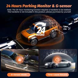 SnelShoppen - 4-kanaals Dashcam voor Auto met 2K Resolutie, WiFi 5G, 24-uurs Parkeerbewaking, G-sensor, Nachtzicht, Inclusief 64 GB TF-kaart & Achteru — thumbnail 3