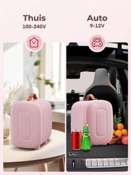 SP® Mini Koelkast - 5L Capaciteit - Minibar - Skincare Koelkast - Roze - 29cm x 20cm x 27cm — thumbnail 3
