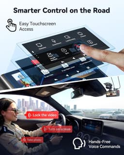 SnelShoppen - 4K Dual Dash Cam, STARVIS 2 IMX678, 8 MP, 5 GHz WiFi, GPS, Stembediening, WDR, HDR Nachtzicht, 24U Parkeerstand, Geen SD-kaart — thumbnail 3