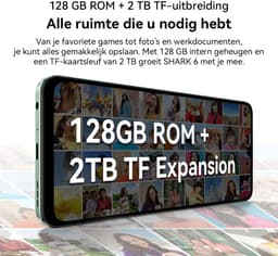Blackview SHARK 6 Smartphone 5G AI - DUAL SIM - 24 GB RAM - 128 GB ROM - Octa Core - Android 15 - 6,88 inch - NFC - Zwart — thumbnail 11