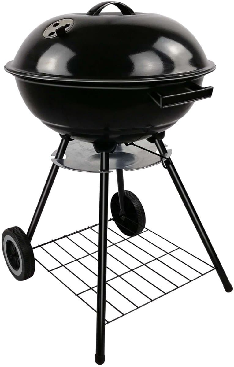 alpina Houtskool BBQ - Kogelbarbecue Ø43 cm - Barbecue met Deksel en Wielen - Geïntegreerd Ventilatiesysteem - Verwijderbare Asopvangbak - Zwart — afbeelding 1
