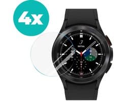 Samsung Galaxy Watch 4 Classic screenprotector 42 mm - 4 stuks - Geschikt voor Samsung Galaxy Watch 4 42mm - Bescherming smartwatch scherm - Beschermer Samsung Galaxy Watch 4 screen protector beschermplaatje - 4 stuks