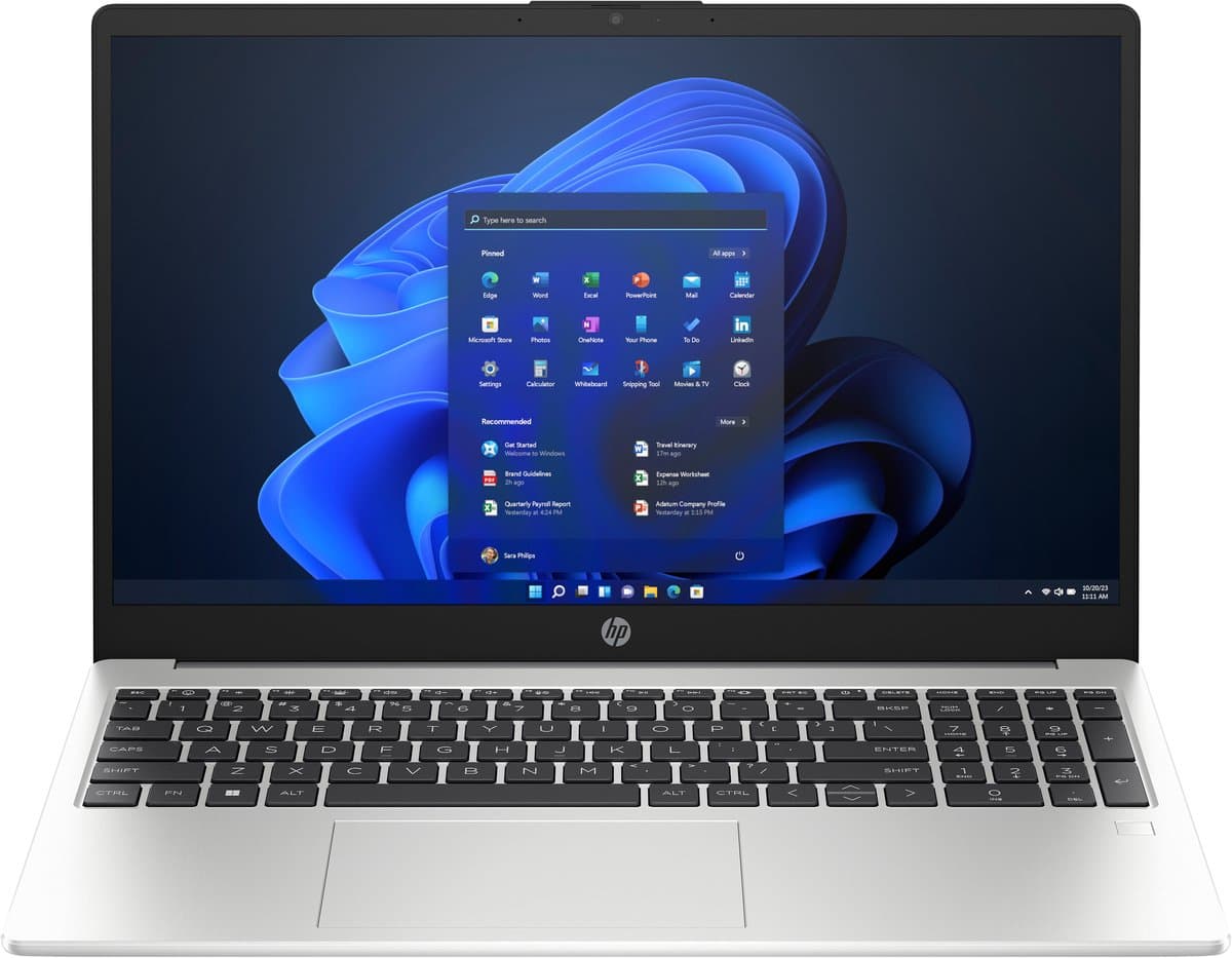 HP 255 G10 AMD Ryzen™ 5 7530U Laptop 39,6 cm (15.6") Full HD 8 GB DDR4-SDRAM 512 GB SSD Wi-Fi 6 (802.11ax) Windows 11 Home Zwart — afbeelding 1