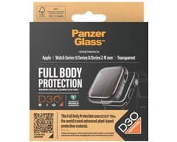 PanzerGlass Screenprotector geschikt voor Apple Watch - 41 mm Glazen | PanzerGlass Full Body Protector - Case Friendly