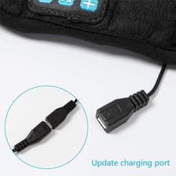 Slaapmasker met koptelefoon Bluetooth 5.0 Zwart — thumbnail 3