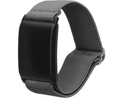 kwmobile nylon bandje voor smartwatch - geschikt voor Whoop 5.0 / Whoop 4.0 / 3.0 - 14 - 22 cm - Polsbandje in donkergrijs