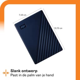 RFWR® Draagbare harde schijf 5 TB - Slank ontwerp, Compatibel met Time Machine, USB-C en USB-A, Wachtwoordbeveiliging — thumbnail 4