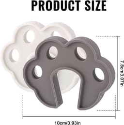 VT Goods - Wasmachine Deurstopper - Siliconen Deur Prop - Goede Ventilatie - Wit en Grijs - Ondersteuning voor Wasmachine en Droger - 2 Stuks — thumbnail 5