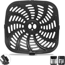 Geschikt voor Vervangende onderdelen voor Airfryer compatibel met Gourmia GAF826 GAF838 GAF856 Airfryer- antiaanbaklaag 9-8''*9-8'' vierkante Airfryer Accessoires Rekbak Grillpan Grillplaat Crisperplaat 8QT Airfryer — thumbnail 1