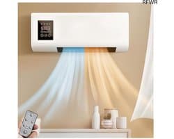 RFWR® Mini Wandairconditioner met Afstandsbediening | Draagbare Koel- en Verwarmingsunit voor Slaapkamer en Kantoor
