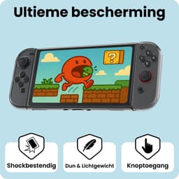 Hoes Geschikt voor Nintendo Switch 2 Case Bescherm Hoesje Hard Cover Shockproof - Case Geschikt voor Nintendo Switch 2 Hoes - Transparant — thumbnail 3