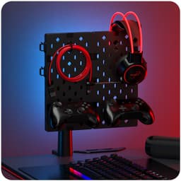 Huzaro Sync 3.0 Hoofdtelefoon & Controller Houder – Bureau Organizer – Metaal – 180° Draaibaar – Klembevestiging — thumbnail 4