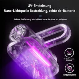 CHIWIN Bank en Matras Reiniger - Huisstofmijt Stofzuiger - Meubelreiniger - met UV-C Lamp voor 95% Mijtverwijdering - 10000Pa Zuigkracht + Breed Inlaatmondstuk - Draadloos & Lichtgewicht - 250ml Stofbak - voor Matrassen, Banken, Tapijten — thumbnail 3