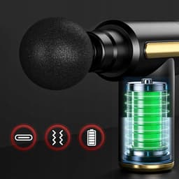 Fascia Gun - Massagepistool - 6 snelheidsinstellingen en 4 massagekoppen - Laag geluidsniveau - Perfect voor spierontspanning na het sporten - Geschikt voor nek, armen en benen — thumbnail 5