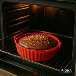 Riona Airfryer bakvorm 7stuks silicone -ovenschaal-Heteluchtoven set 6+1 stuks - rood -accesoires airfryer - cupcakes - Black Friday acties - Cyber Monday deal — thumbnail 8