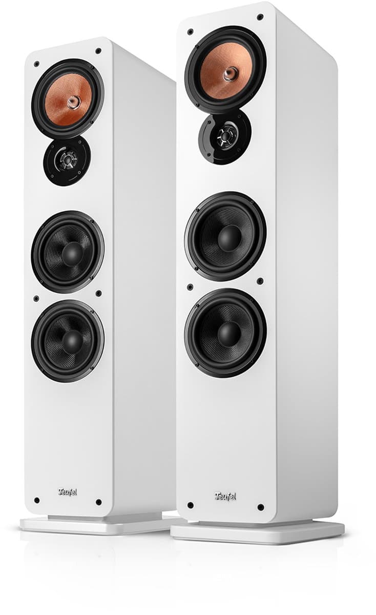Teufel ULTIMA 40 Mk4 - Allround hifi stereo vloerstaande speakers - 3-kanaals systeem - Set van 2 - wit — afbeelding 1