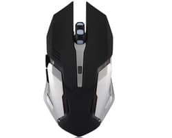 Gaming Muis – Bedrade Ergonomische Gamingmuis met 6 Programmeerbare Knoppen – Instelbare DPI tot 3200 – RGB Verlichting – 1,8m USB-Kabel – PC & Laptop