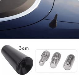 TLVX Zwarte Mini Auto FM Antenne - Antenne voor Auto - Auto AM Antenne – GPS - GSM Signaal - Auto Antenne - Auto Radio - FM Muziek – Radio FM Antenne – Hoge Kwaliteit – 3,1 cm klein – Aluminium – 1 stuks inclusief schroefdraad — thumbnail 4