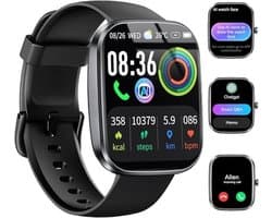 Smartwatch met Telefoonfunctie en AI-gezondheidsanalyse - 1,91 inch Fitnesshorloge voor Dames en Heren