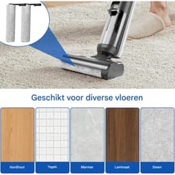 Vervangende rolborstels voor stofzuiger - Inclusief 2 rolborstels, 2 filters en 1 reinigingsborstel - Vervangende rolborstels en filters - Geschikt voor Tineco Floor One S5 / S5 Pro / S5 Pro 2 / S5 Extreme — thumbnail 4