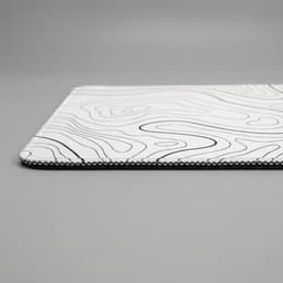 Witte XXL Muismat met Topografisch Design – 80x30 cm – Antislip – Voor Werk & Gaming — thumbnail 2