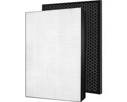 Vervangingsfilterset Geschikt voor Philips 1000-serie AC1214 luchtreinigers FY1410/30 en FY1413/30 (inclusief 1 HEPA-filter en 1 actief koolstoffilter)