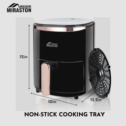 Compacte 9-in-1 Airfryer 3,6L met Digitale Touchscreen en 9 Programma's - Zwart — thumbnail 3