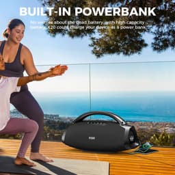 Benelux Select Boombox – Boombox Bluetooth Speaker – Boombox Speaker – Met draagriem – Lange batterijduur - 52 x 22 x 28 cm — thumbnail 4