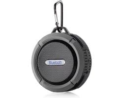Draagbare Mini Bluetooth Speaker - Waterdicht IP65 - Draadloos met Handsfree & Oplaadbaar - Compact voor Reizen, Thuis en Buiten (Grijs)