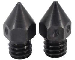 Set van 2 Hoge Temperatuur Gehard Stalen 3D Printer Nozzles voor 1.75mm Filament