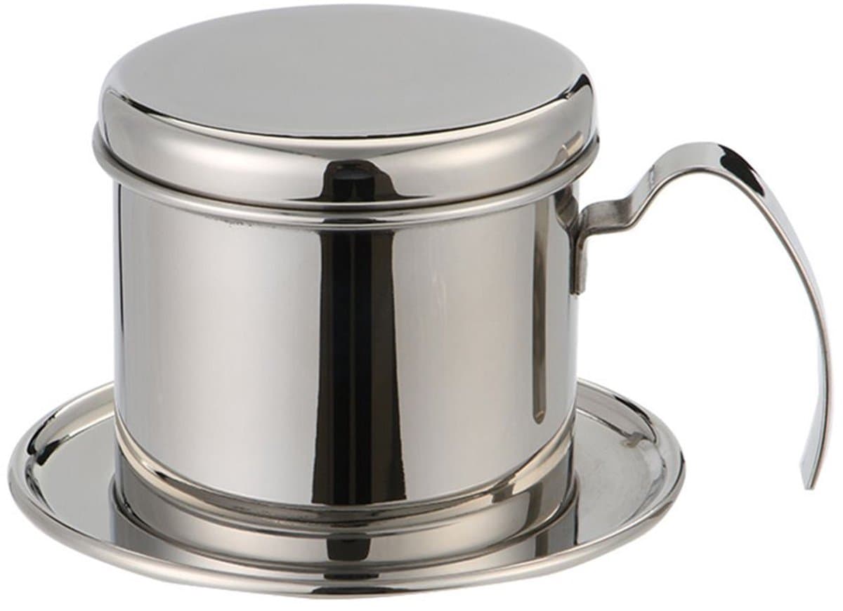 Roestvrijstalen Vietnamese koffiefilterbeker - filterkoffiezetapparaat - met handvat — afbeelding 1