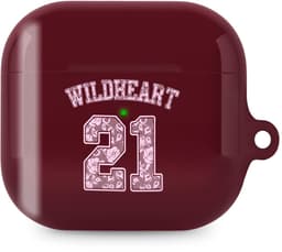 xoxo Wildhearts hoesje geschikt voor AirPods 3 - She's a Wildheart - Ook als telefoonhoesje verkrijgbaar - schokbestendige case - koptelefoonhoes - Beschermhoes met trendy opdruk - 21 - Burgundy / Bordeaux rood — thumbnail 1