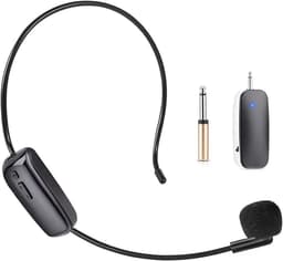 Draadloze UHF Headset Microfoon 2-in-1 - Handheld en Headset Microfoon met 165ft Bereik voor Onderwijs, Fitness en PA Systemen — thumbnail 1