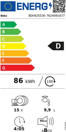 Beko BDIN25530 Volledig ingebouwd 15 couverts — thumbnail 2
