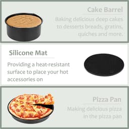 12-delige accessoireset voor heteluchtfriteuse - voor heteluchtfriteuse, bakplaten, taartpan 7 inch — thumbnail 5