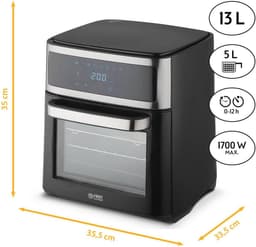 Airfryer Oven 13L met Digitale Besturing en Rotisserie | 8 Programma's | 1700W | Kookruimte met Binnenverlichting — thumbnail 7