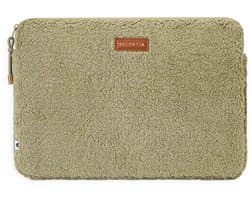 Selencia Teddy Laptop Sleeve - Laptop Hoes geschikt voor 15 / 15.3 / 15.6 / 16 / 16.2 inch - Sage Green