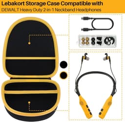 Harde Opbergcase voor Neckband Koptelefoons Geel — thumbnail 5