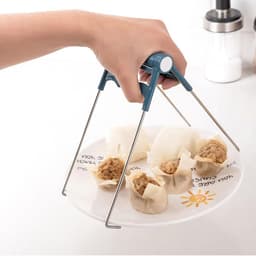 Cosensi - Tang voor hete platen en schotels in roestvrijstaal - Keukentool voor koken met airfryer - Gripper voor pannen. — thumbnail 4