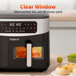Dual Zone Heteluchtfriteuse 2800W met Kijkvenster en 12-in-1 Kookprogramma's — thumbnail 3